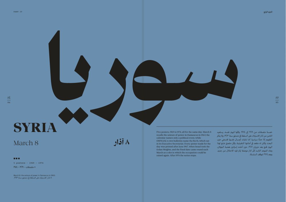 Book spread, pp. 84–85: Part IV · Syria